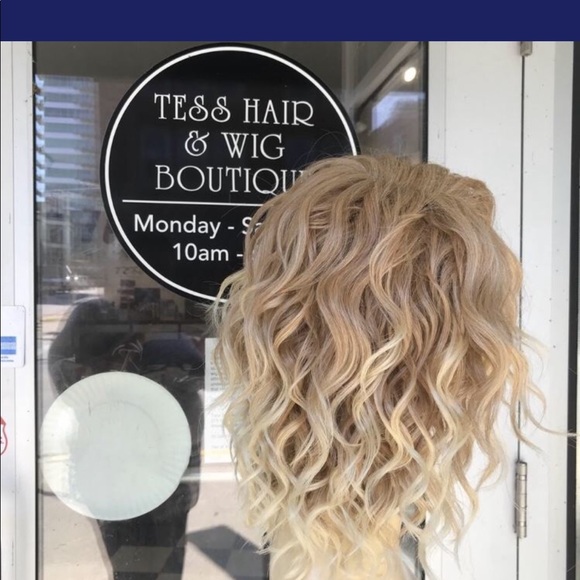 One Ash blonde full wig with bangs